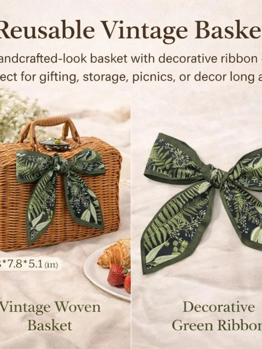 Self Care Spa Gift Set with Woven Basket(1 Pack)